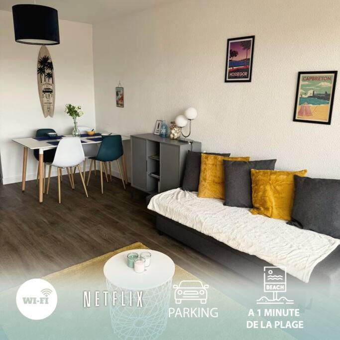 Cap Ocean Appartement T2 Cosy Avec Balcon A 1 Min De L'Ocean Капбретон Екстер'єр фото